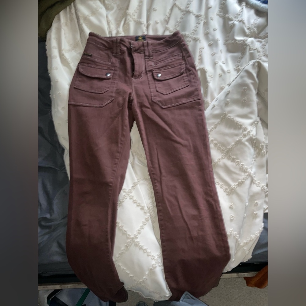 Five Star jeans size 26 straight leg, reddish brown color